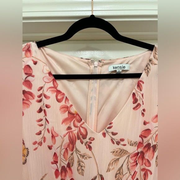NWT Kensie Pink Pleated Butterfly Flowers Dress - Picture 8 of 14